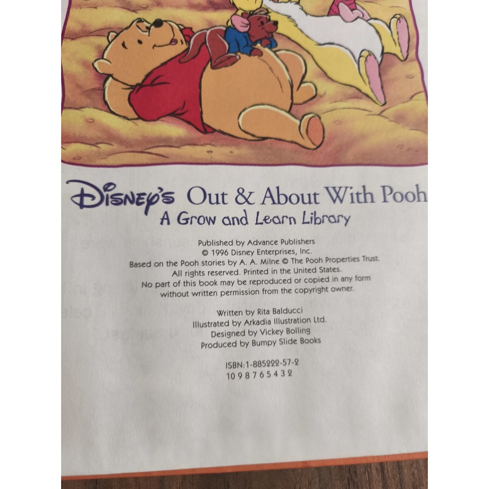 Vintage 1996 Disney Out & About With Pooh Grow Learn Library Books Lot of 6 - Picture 8 of 8